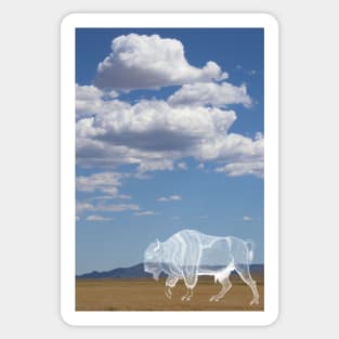 Buffalo Roaming the Range Sticker